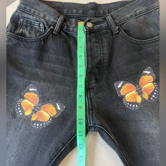 MNML Slim Straight Graphic Butterfly Jeans. - Picture 10 of 14